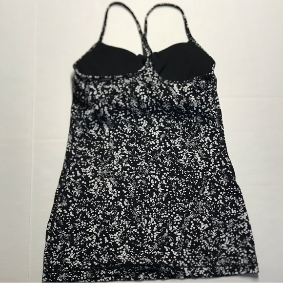Lululemon Power Pose Tank *Light Support For A/B Cup Chirasu Black White Size 6 - Picture 5 of 8